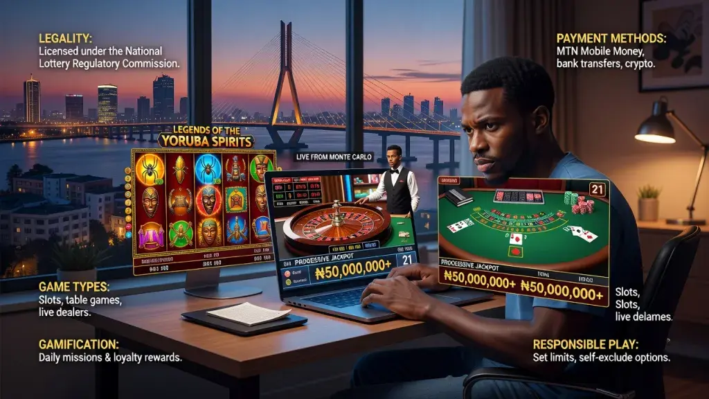 How Online Casinos Work in Nigeria: Legality, Payment Methods, Game Types, Gamification Missions and Responsible Play